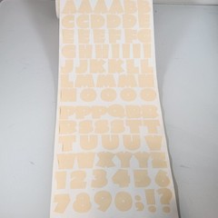 Vintage Deja Views Cream Numbers & Letters Sticker Roll Lot of 17 Sheets – READ