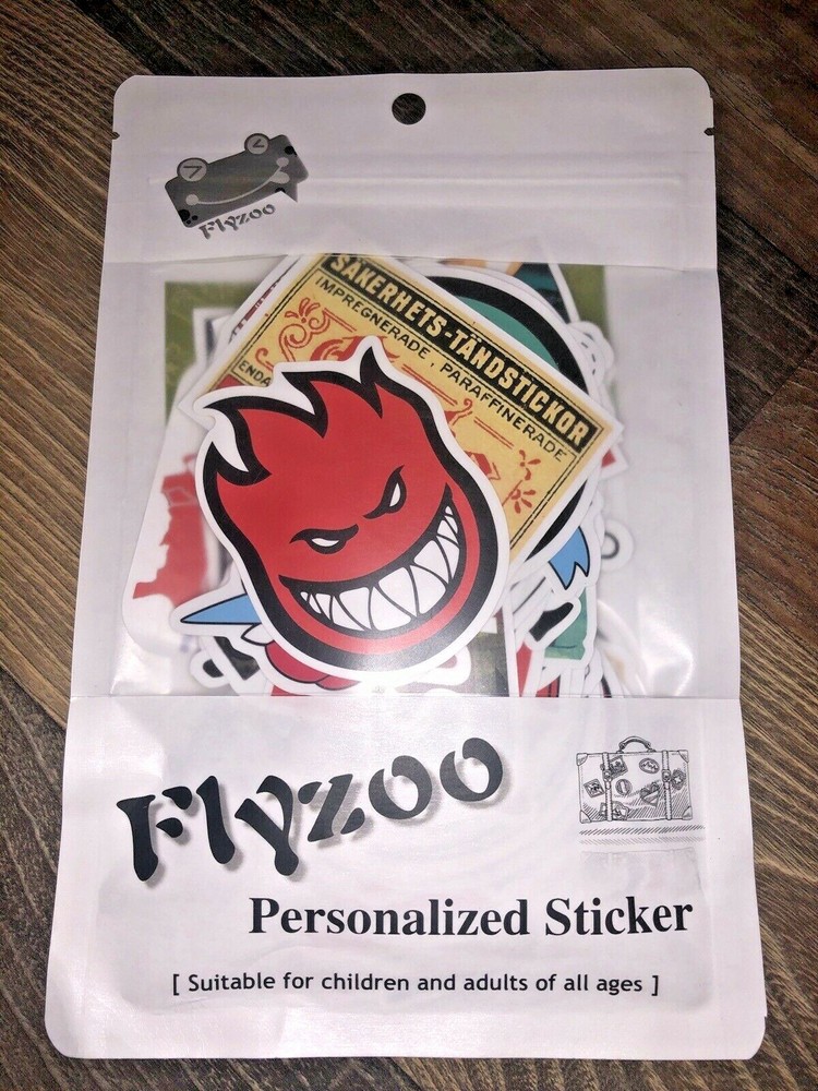 Flyzoo Cool Stickers Random Pack Waterproof Reusable Vinyl Stickers 100 Pieces