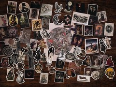 Vintage Gothic Dark Academia Sticker Lot Witch Occult Victorian Art Ephemera 75+