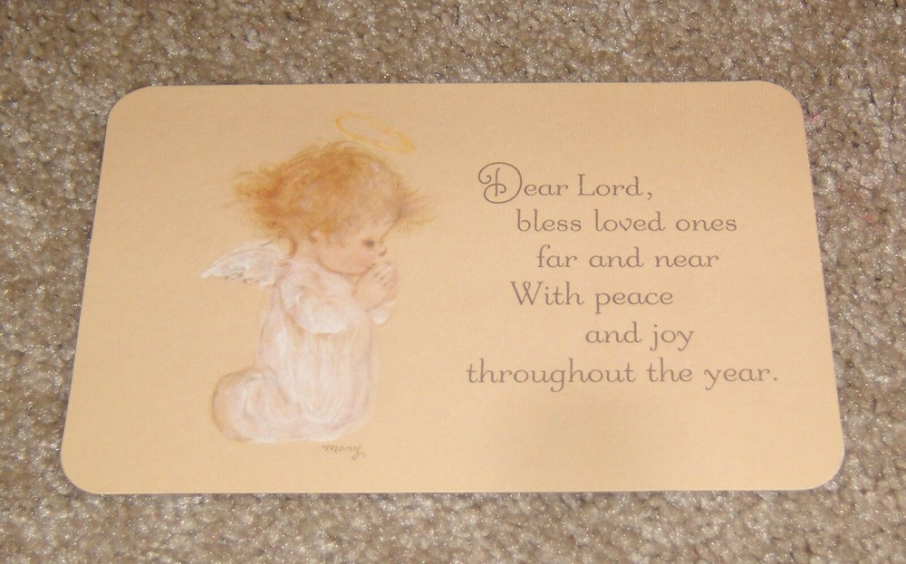 Hallmark Vintage Mary Hamilton Postcard ~ Angel Praying