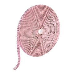 Rhinestone Strips,3 Yard 0.2 Inch Adhesive 3 Yard x 0.2 Inch Light Pink