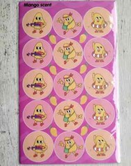 Vintage Scratch N Sniff Stickers Retro 80s 90s Food Mango Fruit Sticker 1 Sht