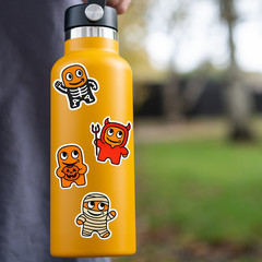 14pcs Halloween Themed Peccy Stickers | Waterproof Vinyl Stickers