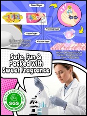 2400 Pcs Scratch and Sniff Stickers for and Children, 8 Rolls Smelly Reward S…