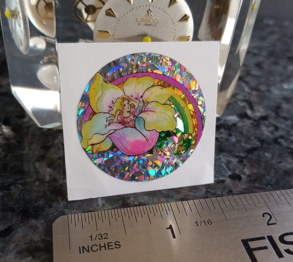 Vintage Stickers Fairy Flower Rainbow Prism Sticker VTG 90s Twin Seven