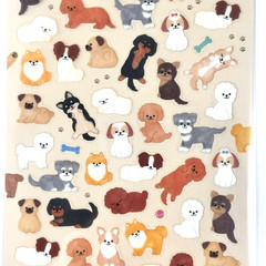 Dog Sticker Sheet Japanese Kawaii Puppies Shiba Poodle Planner Deco