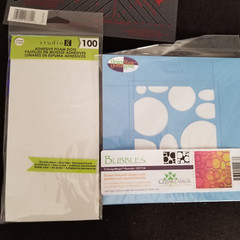 Assorted 6 Piece Craft Set: Adhesives, Stencils, Foam Dots, Templates – New