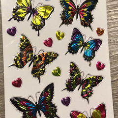 Vellum Butterflies Butterfly Shiny NEW PACK Scrapbook Stickers Sticko lot of 2