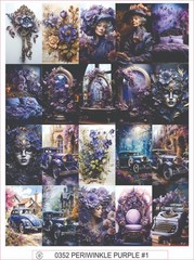 PERIWINKLE PURPLE #1 – COMPLETE SHEET OF 20 STICKERS