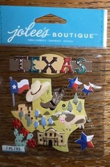 RARE Jolees Texas Cowboy Lone Star State Buckle Steak Hat Boots Flag 3D Stickers