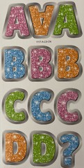 GLITTER-LIKE ALPHABET & NUMBER Stickers(173pc)ArtSkills•Letters•Words•