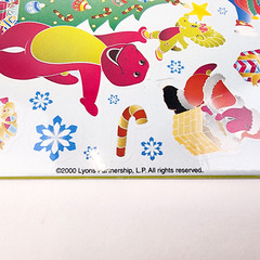 Vintage Barney Christmas Stickers 2001 American Greetings 2 Sheets Winter Snow