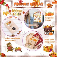 Thanksgiving Stickers 640PCS Fall Themed Designs for Scrapbooking and Crafts