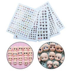 5 Sheet of Stickers Eyes Water Decals DIY Cartoon Eyes Stickers Anime Figurine