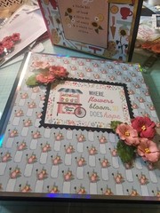 Handmade Scrapbook with Flowers, family & home Theme