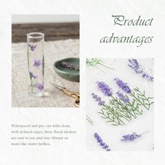 48 sheets/722 pcs Transparent Flower Stickers for Scrapbooking & Junk Journal…