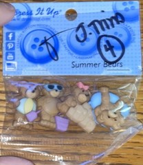 Dress it up Memory Mates-Summer Bears-Beach Sandcastle Scrapbook Embellishments
