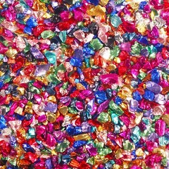 45 G Mixed Color Glass Crushed Chips Irregular Shape Nail Art Tips + Storage Box