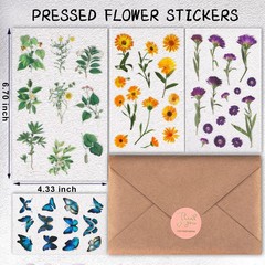 Floral Stickers for Scrapbooking – 1466+ Pieces, Pressed Flower & Journaling Sup