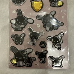 Brand New Sanrio Monotone Stone USAHANA Sticker Sheet