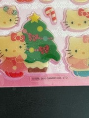 Vintage Hello Kitty Snow Christmas Stickers 2010