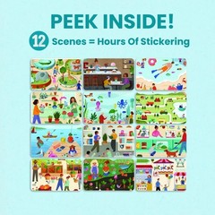 All Around Town 500+ Kids Sticker Book by Cupkin Fun Toddler Travel Activity Col