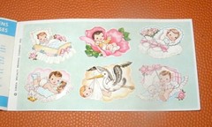 Eureka vintage baby seals holiday stickers brand new old store stock