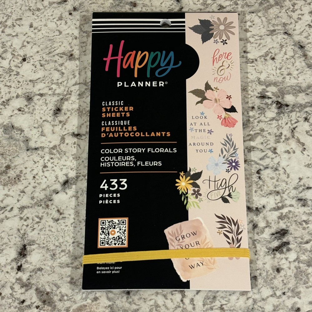 NEW Happy Planner Sticker Book – Color Story Florals 433 Pieces 🌼🌻🌷🌸🌹🪻