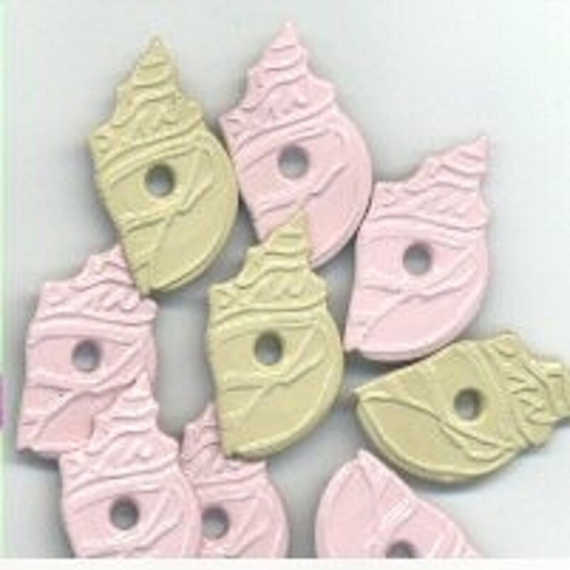 PASTEL SHELL SCRAPBOOKING EYELETS EYELET OUTLET 10 PCS 2 COLORS