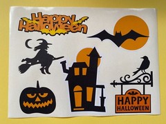 Scrapbooking Embellishment Halloween Witch Pumpkin Haunted House Stickers NEW