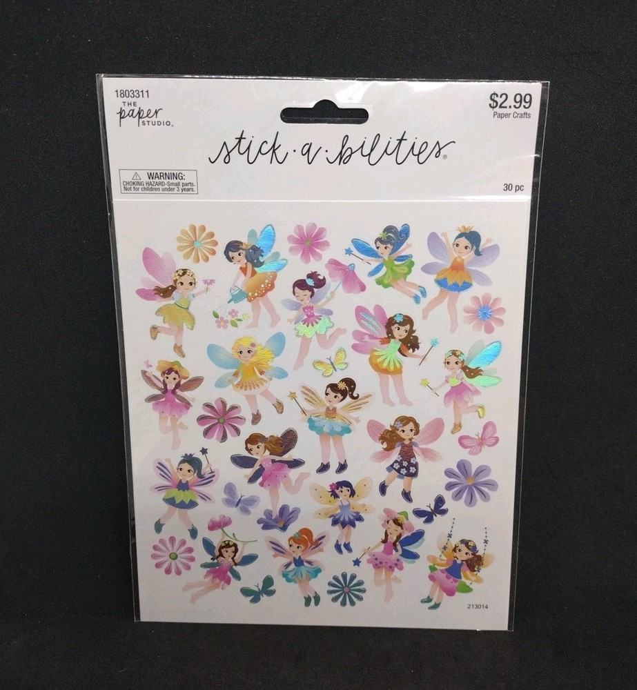 Fairies Flowers And Butterflies Sticker Sheet Stick A Bilities Craft Stickers
