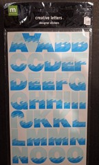 Making Memories Creative Letters-Designer Stickers-Alpha Wave-145 pieces-1 1/4″