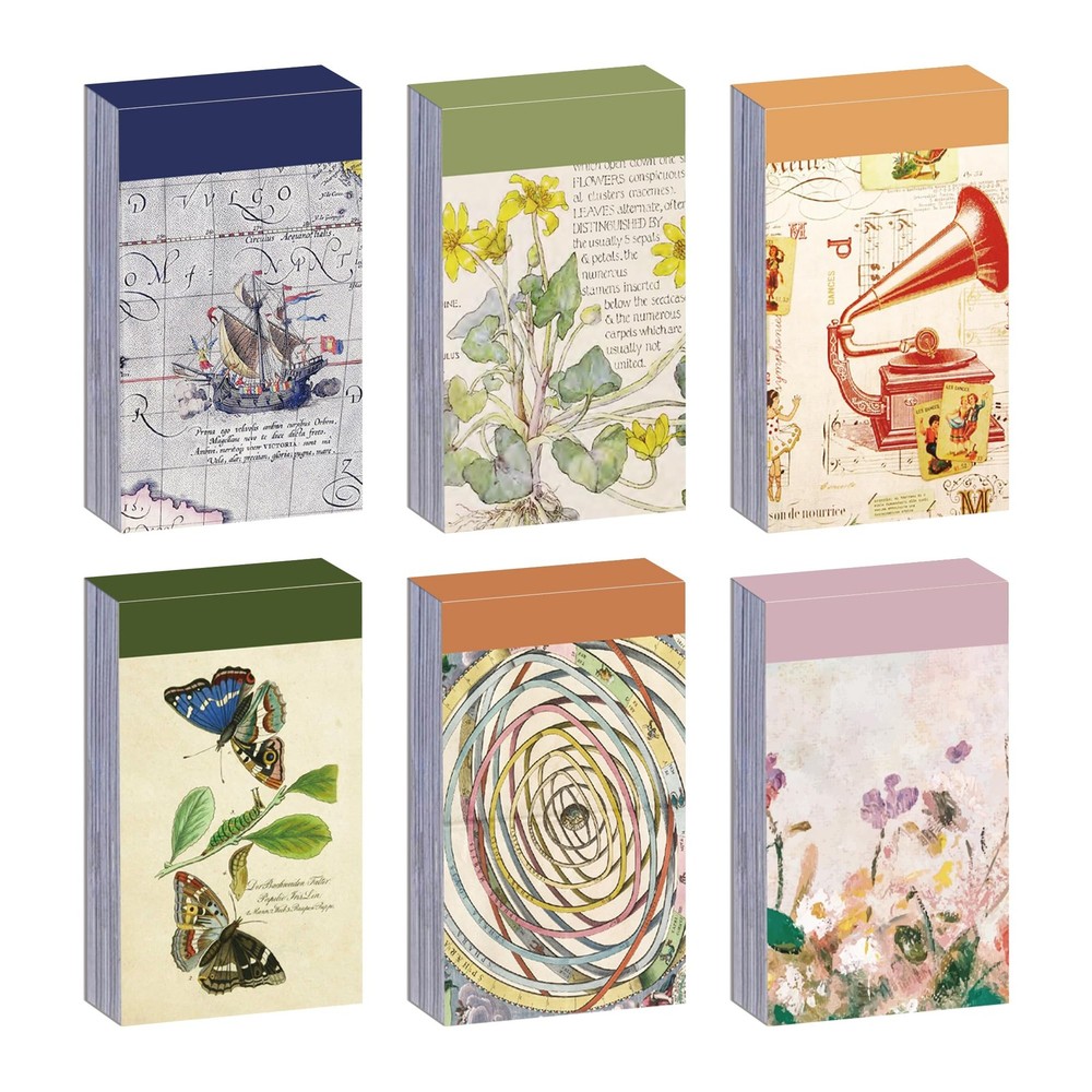 6 Sets 300 Pcs Washi Stickers Set Vintage Aesthetic New Color