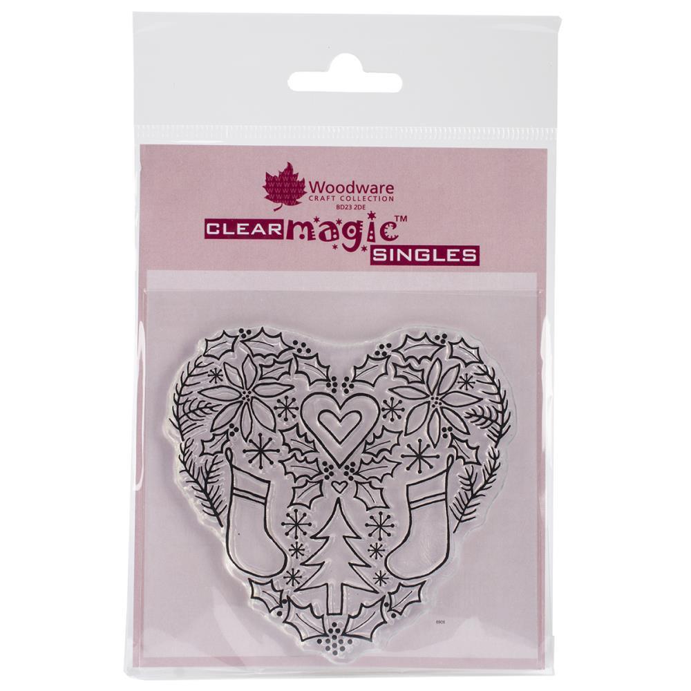 #11 Woodware Craft Clear Stamp FOLK ART CHRISTMAS Scrapbooking, Stamping