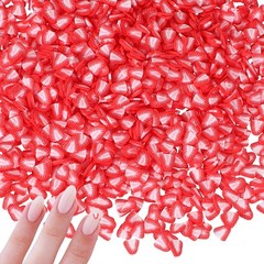 Polymer Clay Slices, 100g Strawberry Triangle Slice Fruit Art Slices, Red