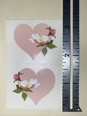 Vintage Wild Rose Heart Sticker Lot of 2 – Mrs. Grossman’s 1994
