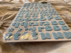 Thickers Giggle Scrapbook Baby Blue Stickers Alphabet Letters Foam American