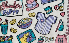 SLUMBER PARTY Stickers(26pc)Frances Meyer•Overnight•Kids•Snack•Nightgown •Girls