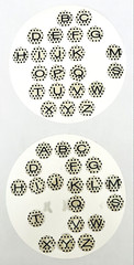 Lot 3 Partial Packs Epoxy Stickers Black White Letters Words Flowers Horizon