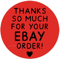Thank You eBay Order Stickers – Round Labels for Packaging 2inch