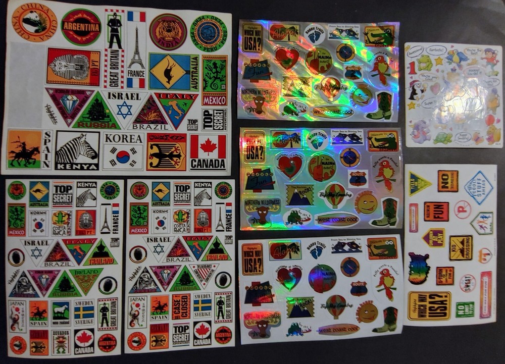 Vintage – Stickers – Variety – some missing as shown – comes as a set as shown