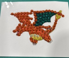 New!! CHARIZARD Pokemon Diamond Art STICKER Scrapbooking Nintendo Decor FIRE