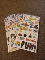 Crafts 13″ Chipboard Stickers Lot 6 Family Theme Retro Vintage Game Night