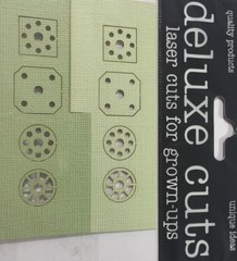 CIRCLE TOPPERS GREEN TEXTURED Laser Die-Cuts(8pc)Deluxe Cuts•Buttons•Beads •Cute