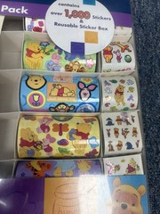 2 NEW Sealed Vintage Sandylion Sticker Boxes 3500 Stickers Disney Pooh + Variety