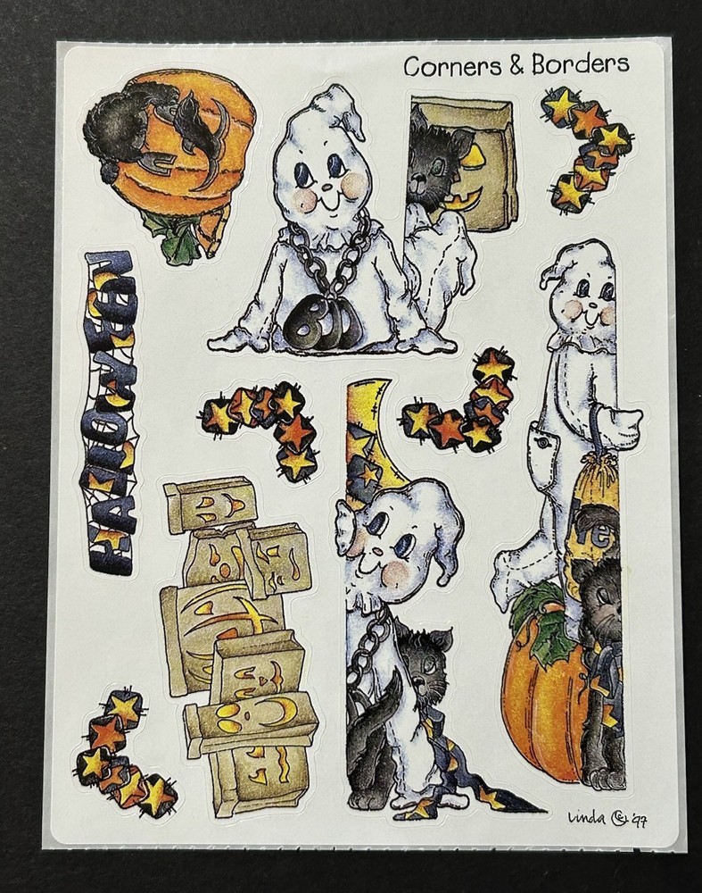 Provo Craft HALLOWEEN BORDERS & CORNERS Sticker Sheet