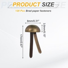 120pcs clasps 8x17mm double shovel tips bronze
