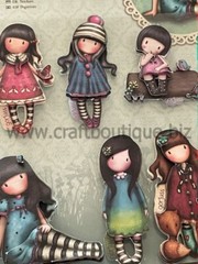 IN THE GARDEN 3D STICKERS-Docrafts Santoro London Gorjuss Girl-Embellishment