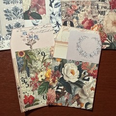 6JunkJournal Tags, Junk Journal Supplies, Scrapbooking, shabby chic, flowers ￼￼