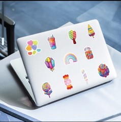 50 Colorful Candy Lollipop Dessert Stickers / Free Shipping